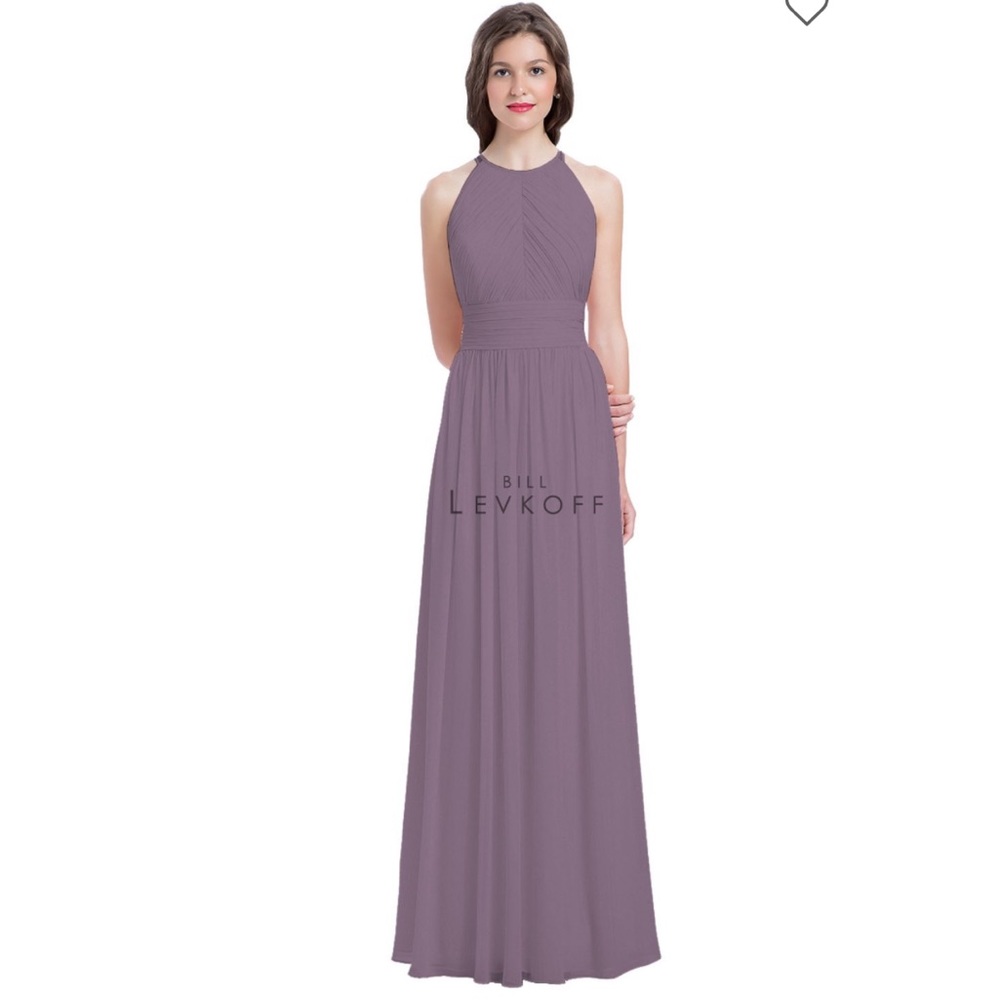 Bill Levkoff Halter Bridesmaid Dress
